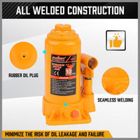 10,000kg Limit - Hydraulic Bottle Jack with Safety Valve