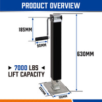 4x Trailer Caravan Canopy Jack with Side Handle - 3,175kg