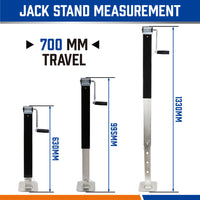 4x Trailer Caravan Canopy Jack with Side Handle - 3,175kg