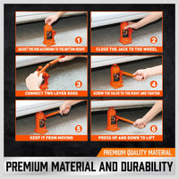 20,000kg Limit - Air Hydraulic Bottle Jack Pneumatic Heavy Duty