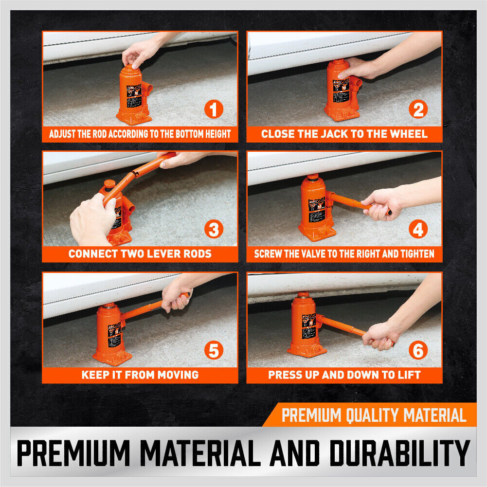 20,000kg Limit - Air Hydraulic Bottle Jack Pneumatic Heavy Duty